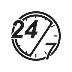 24 hours icon vector design template