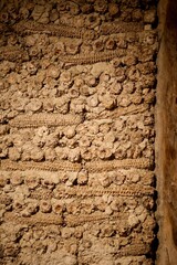 Mur en épis de maïs - ancien vieux construction batiment