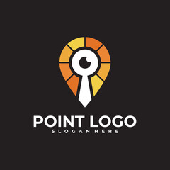 shutter point logo vector design template