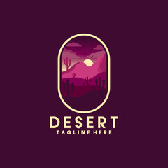 Desert logo design template