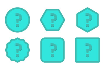 Question mark, FAQ sign, Help symbol, vector mark symbols light blue style. Question mark Icon Set.