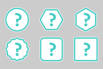 Question mark, FAQ sign, Help symbol, vector mark symbols light blue style. Question mark Icon Set.