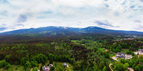 Panorama of the Giant Mountains. - Karkonosze, Poland