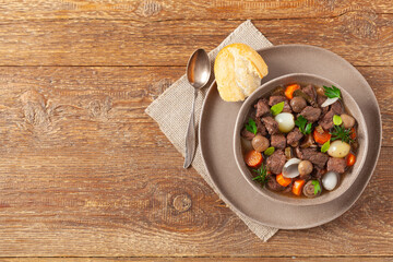 Classic burgundy goulash.