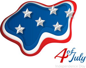 USA independence day paper cut design.