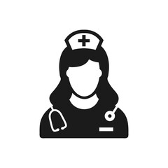 Obraz na płótnie Canvas Medical Nurse Icon. Editable Vector EPS Symbol Illustration.