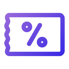 discount sale icon outline gradient style