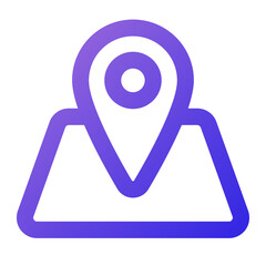 maps icon outline gradient style