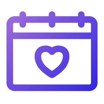 recommend clip art: calendar icon outline gradient style