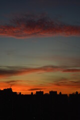 Fototapeta premium sunset over the city