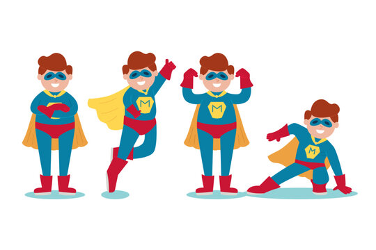 collection super hero kids characters