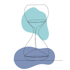 time hourglass drawing one continuous line