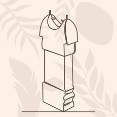 stun gun drawing by one continuous line vector
