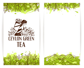 Green tea banner template