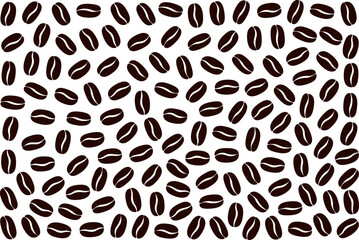 Coffee beans. Brown grains on the light backgound.