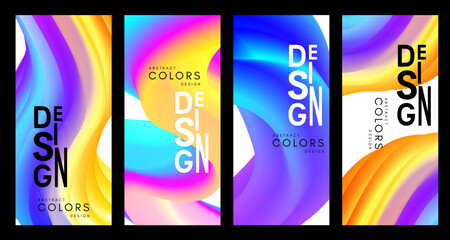 Colorful abstract background with flowing colors. Vector illustration in modern fluid style.