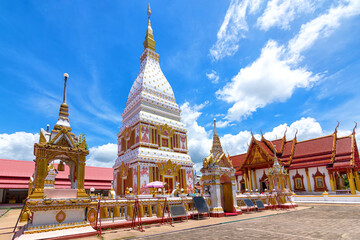 Renu Pagoda of Phra That Renu temple in Renu Nakhon District, Nakhon Phanom, Thailand.