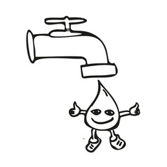 a faucet that drips clean and happy water