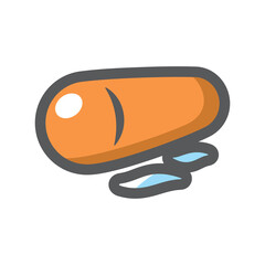 Float Buoy orange Vector icon Cartoon illustration - 521204119