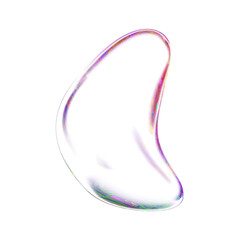 Glass abstract shapes objects on a transparent background