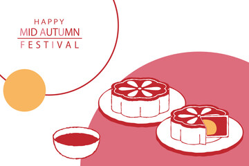 Cantonese style moon cake background.