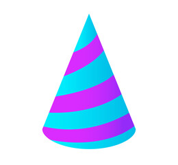 Fototapeta premium Colorful Birthday Celebration Isolated Cap Blue Purple Illustration