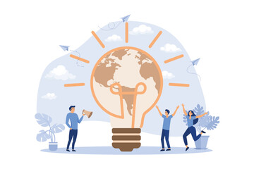 holiday date, earth hour, save energy and planet, design concept, world earth hour on March 30. flat design modern illustration