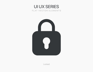 3D padlock, lock or locked icon for social media, mobile application, password, UI template. website