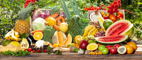 Composition With Variety Of Raw Organic Fruits And Vegetables