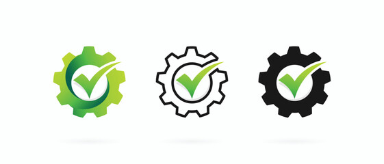 cogwheel checklist vector icon design illustration