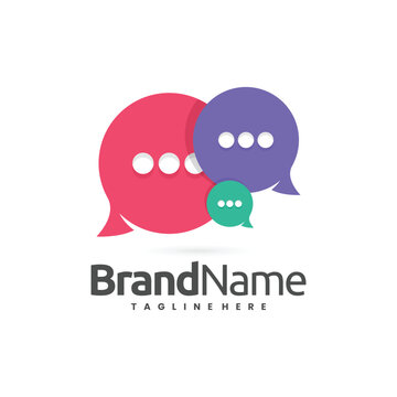 speak bubble chat vector logo icon illustration