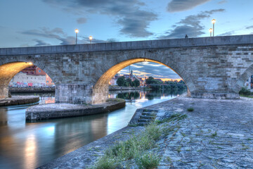 Roman Bridge Regensburg Germany