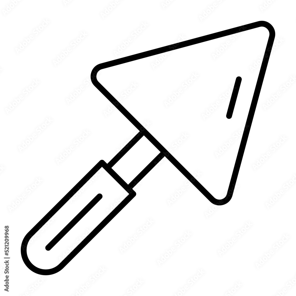 Canvas Prints Plastering Trowel Line Icon