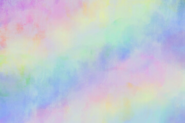 虹色の水彩画風の背景素材