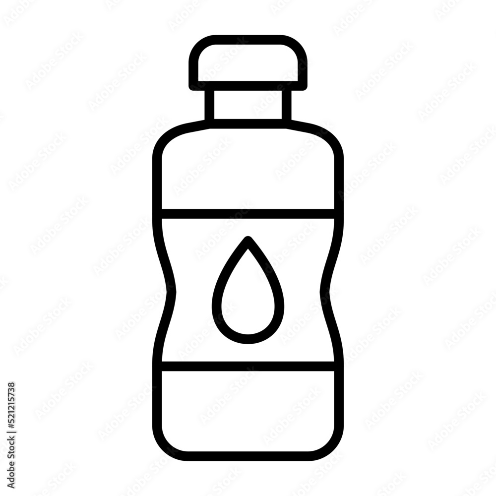 Poster Liquid Dish Washer Line Icon