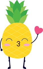 Pineapple Emotion, Emoji - kisses