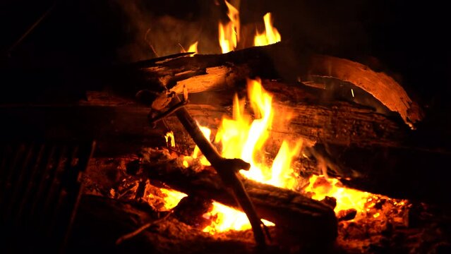 Campfires in the night