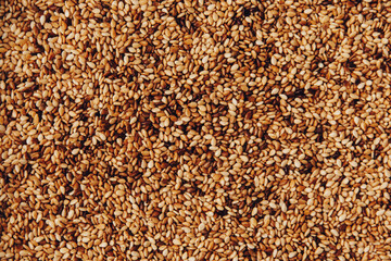 Roasted sesame macro.