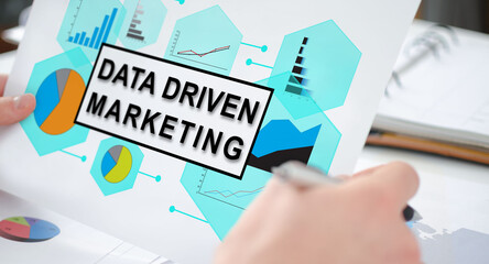 Data driven marketing concept on a paper