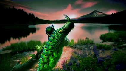 Foto auf Acrylglas Hotel lake in the forest  © M.AJAY