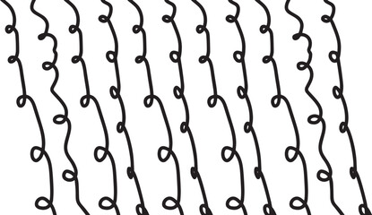 Black rope set modern vector design elements