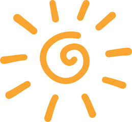 sun logo, hand drawn