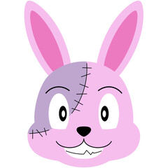 ハロウィンの兎のイラスト