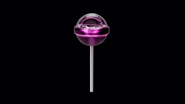 Chupa Chups candy on a stick with liquid inside with alpha channel