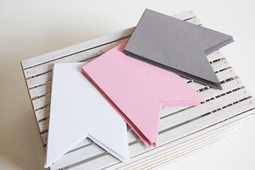 garland of paper flags, decor for the holiday