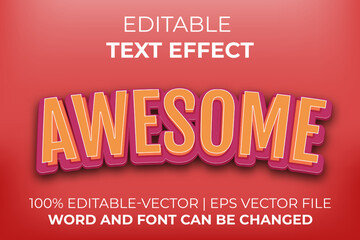 Fototapeta na wymiar Awesome text effect, easy to edit 