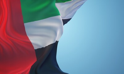 Abstract UAE Flag 3D Render (3D Artwork)