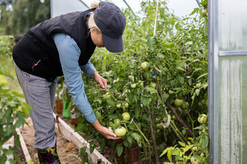 Portrait of pretty young farmer woman