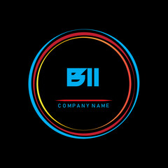 BII letter logo design for company ,B I I creative vector design ,B I I  luxurious logo ,BIA letter logo design