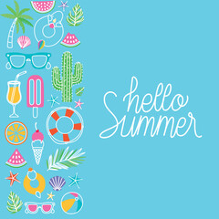 Naklejka premium design of hello summer